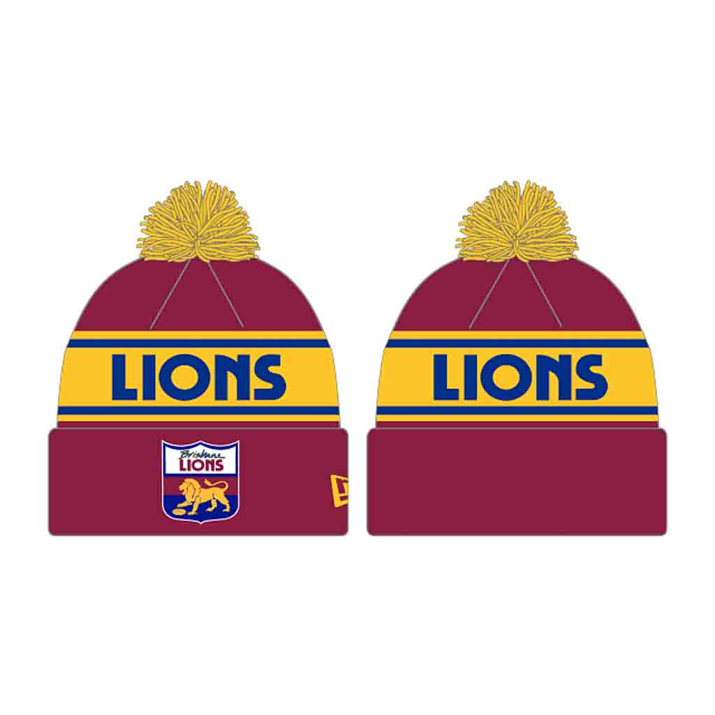 Brisbane Lions 2024 Retro Spellout Beanie Jerseys Megastore