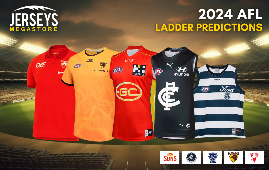 2024 AFL Ladder Predictions Jerseys Megastore