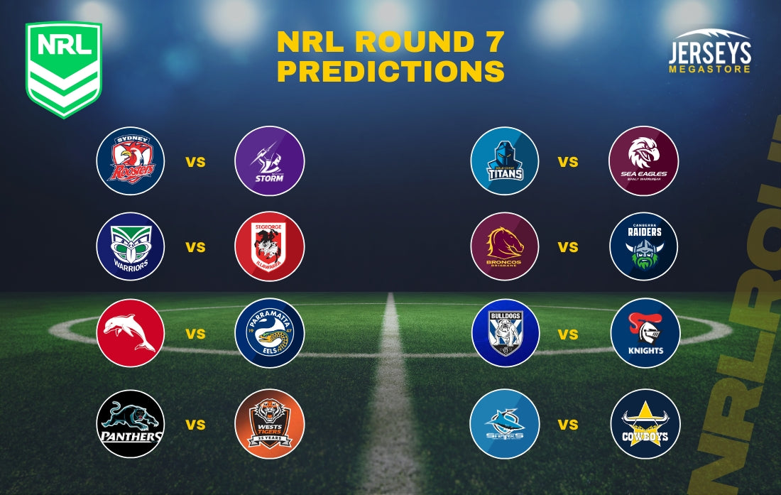 NRL Predictions & Tips Round 7 2024 Complete Analysis Jerseys