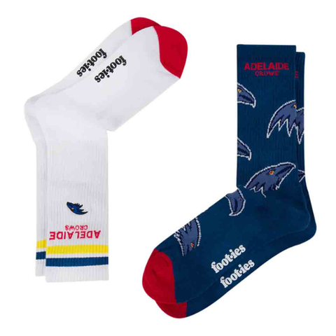 Adelaide Crows Mascot Sneaker Sock 2 Pack