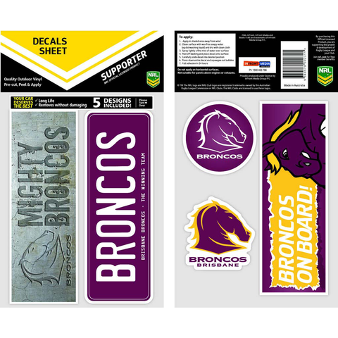 Brisbane Broncos Bumper Decals