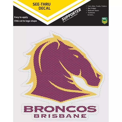 Brisbane Broncos See-Thru Decal Sticker