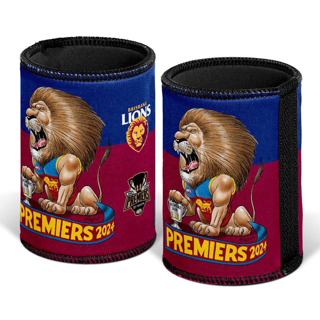 Brisbane Lions 2024 Premiers Mark Knight Can Cooler PH1