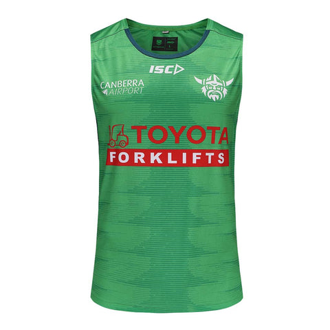 Canberra Raiders 2025 Training Singlet Adult Green