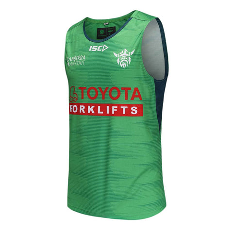 Canberra Raiders 2025 Training Singlet Adult Green