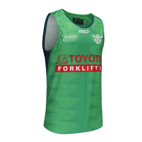 Canberra Raiders 2025 Training Singlet Adult Green