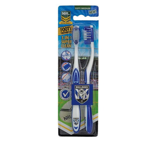 Canterbury Bulldogs Toothbrushes 2pk