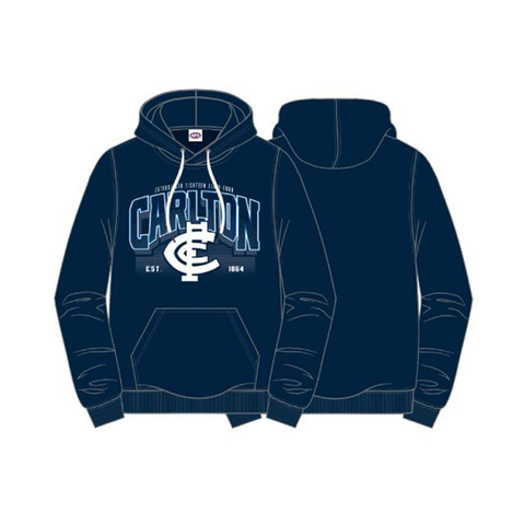 Carlton Blues Wordmark Hood Adult