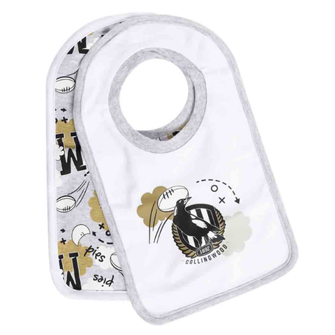 Collingwood Magpies Baby Cloud Bib