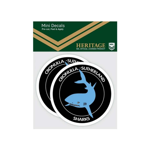 Cronulla Sharks Heritage Mini Decals