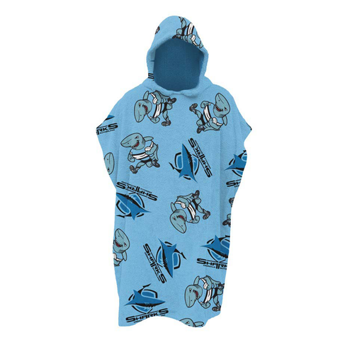 Cronulla Sharks Hooded Beach Towel Youth