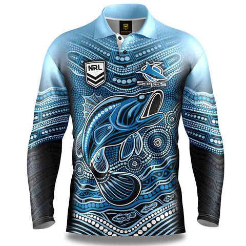 Cronulla Sharks Indigenous Fishing Shirt