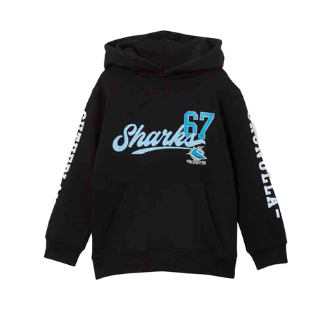 Cronulla Sharks Sleeve Print Hoodie Youth