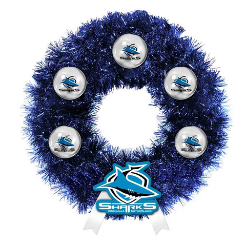 Cronulla Sharks Xmas Wreath