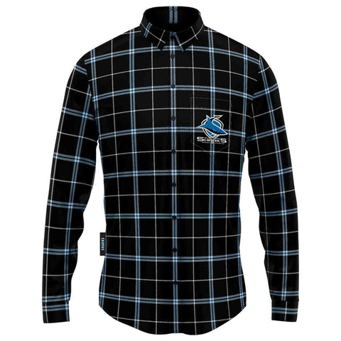 Cronulla Sharks 'Mustang' Flannel Shirt Adult