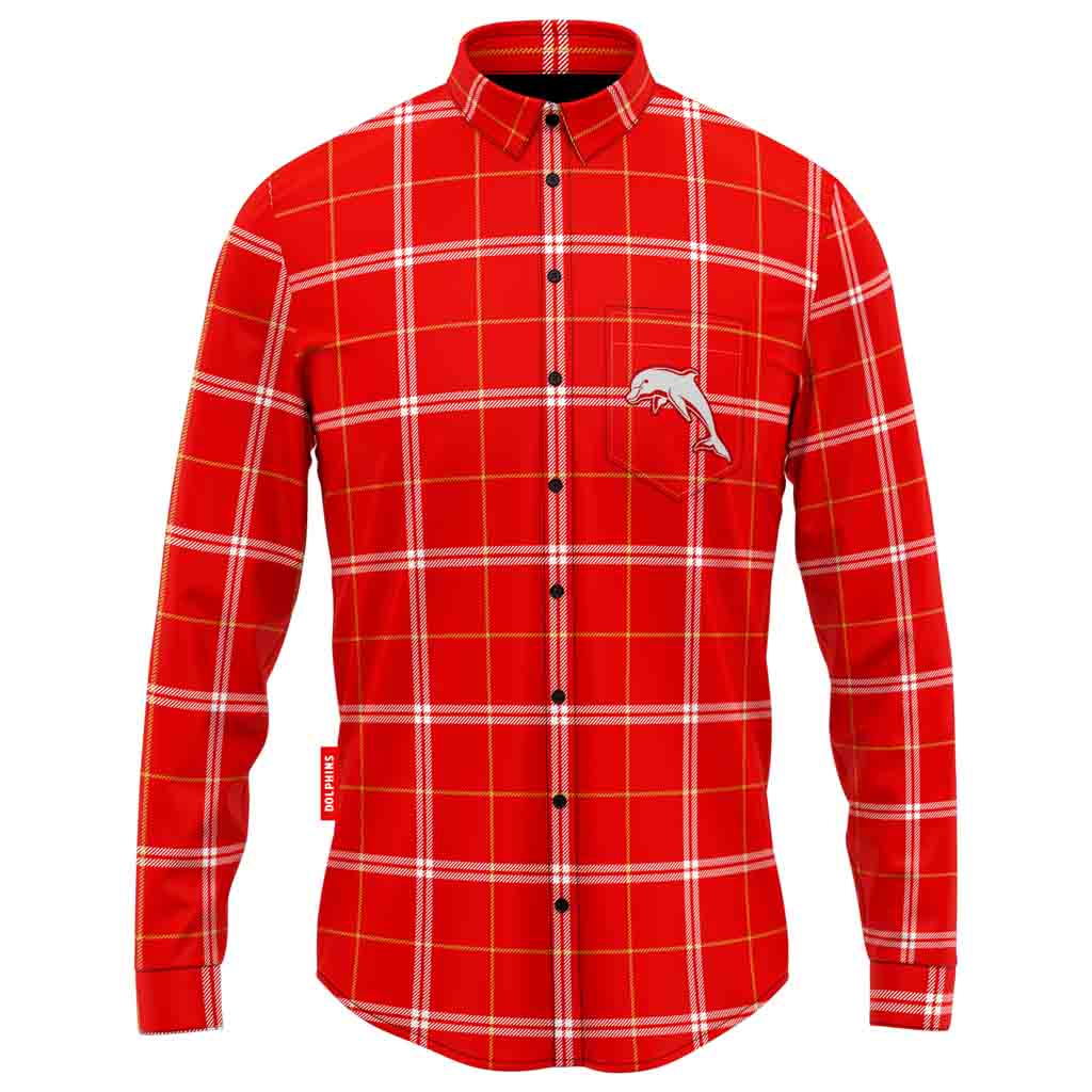 Dolphins 'Mustang' Flannel Shirt Adult
