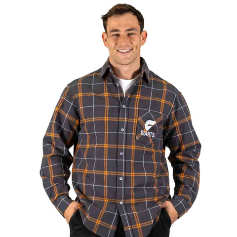 GWS Giants 'Mustang' Flannel Shirt Adult