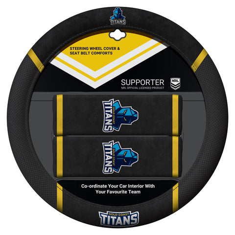 Gold Coast Titans Steering Wheel Cover