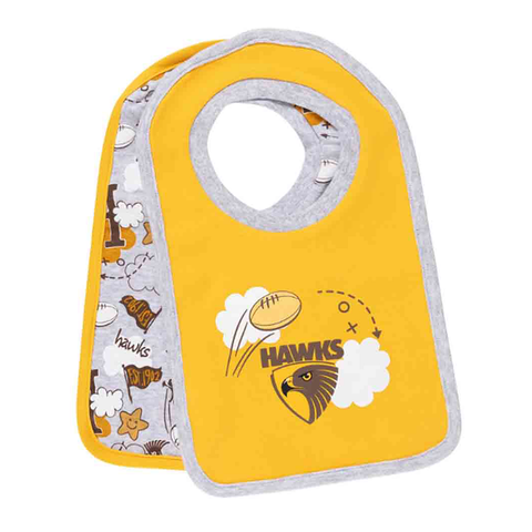 Hawthorn Hawks Baby Cloud Bib