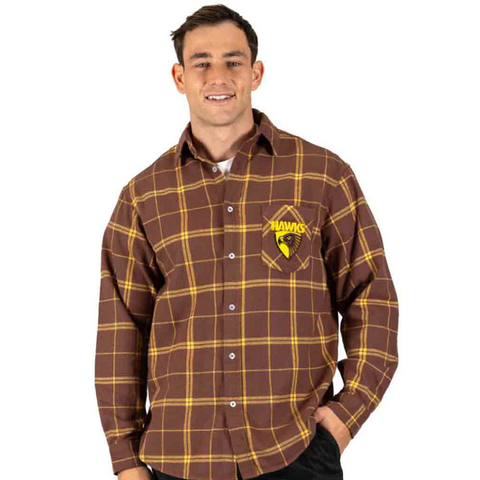 Hawthorn Hawks 'Mustang' Flannel Shirt Adult