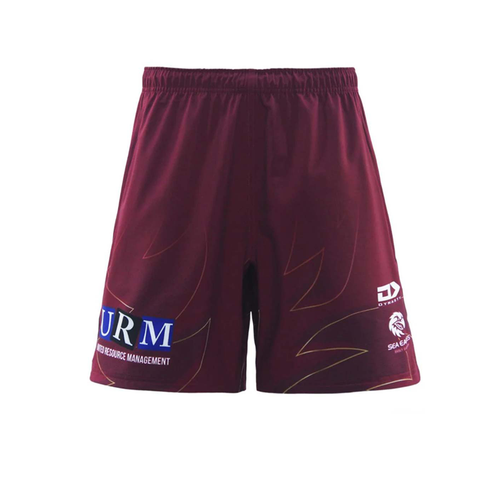 Manly Sea Eagles 2025 Gym Shorts Adult Maroon