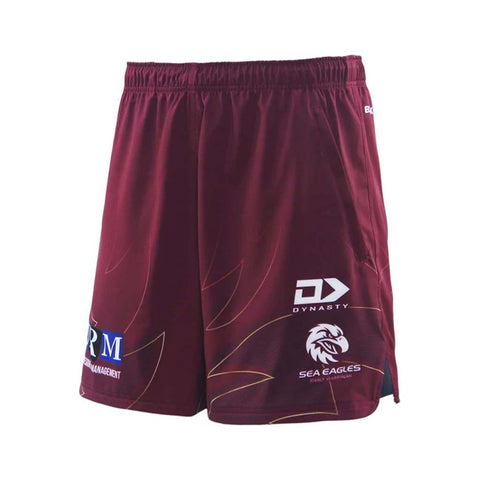 Manly Sea Eagles 2025 Gym Shorts Youth Maroon