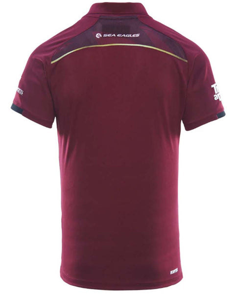 Manly Sea Eagles 2025 Media Polo Adult Maroon