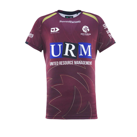 Manly Sea Eagles 2025 Training Tee Adult Maroon