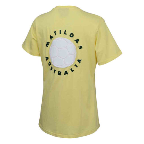 Matildas Gold Puff Print Tee Ladies