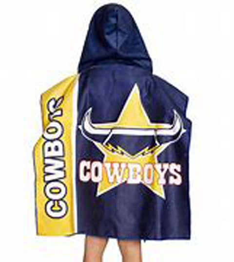 North Queensland Cowboys Mascot Kids Beach Towel With Hood