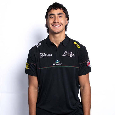 Penrith Panthers 2025 Media Polo Adult Black