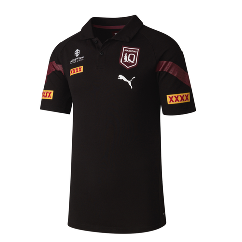 Queensland Maroons 2023 Team Polo Charcoal