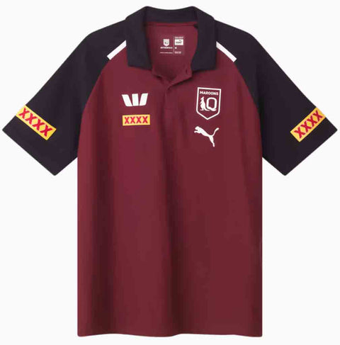 Queensland Maroons 2024 Team Polo Burgundy Adult