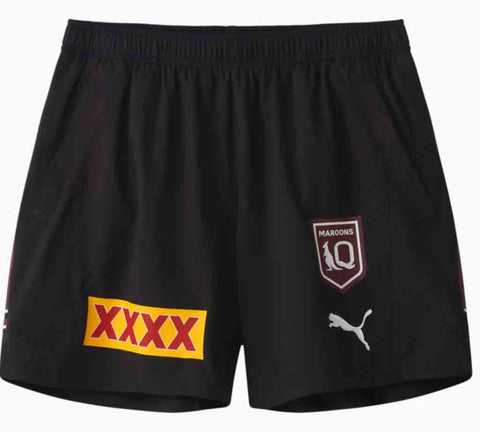 Queensland Maroons 2024 Training Shorts Black Adult