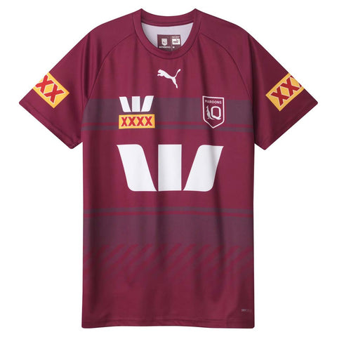 Queensland Maroons 2025 Training Tee Adult Maroon