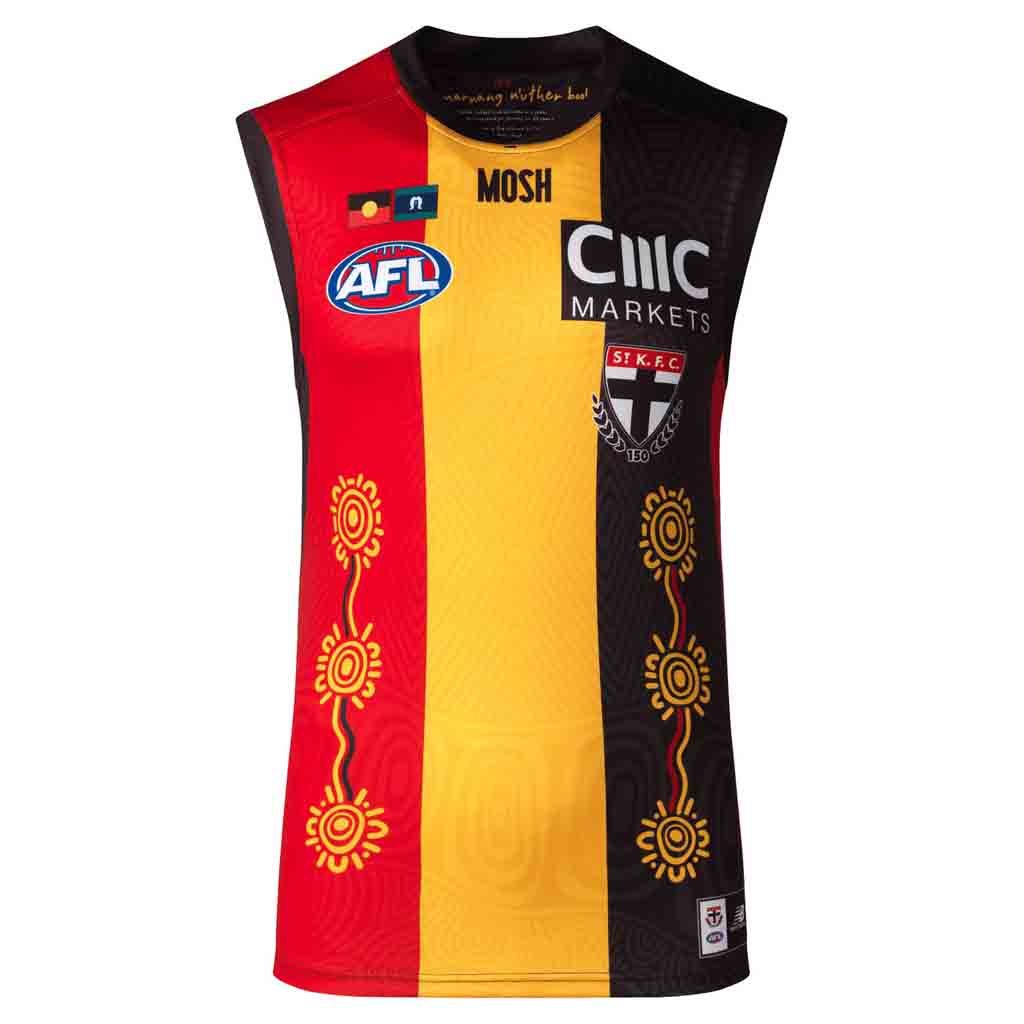 2022 ST KILDA SAINTS AFL INDIGENOUS DREAMTIME GUERNSEY 2022/2023 St Kilda  Saints Guernsey Home/Away Rugby Jersey Size S--2XL