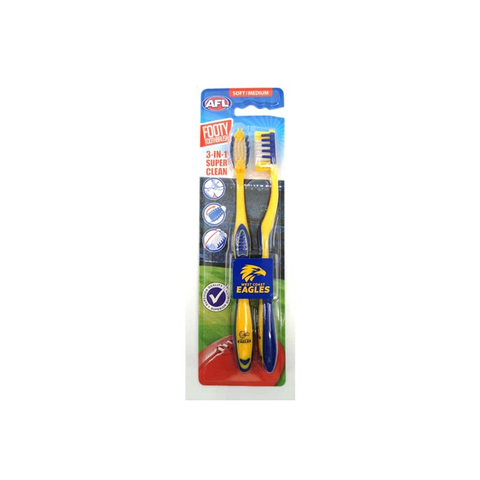 West Coast Eagles Toothbrush 2pk