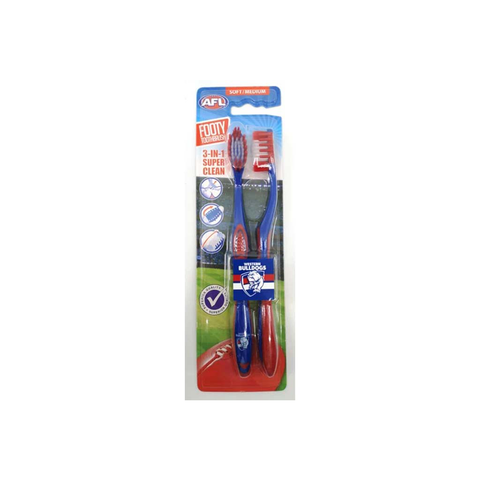 Western Bulldogs Toothbrush 2pk