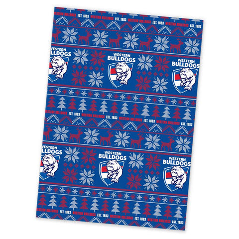 Western Bulldogs Xmas Wrapping Paper