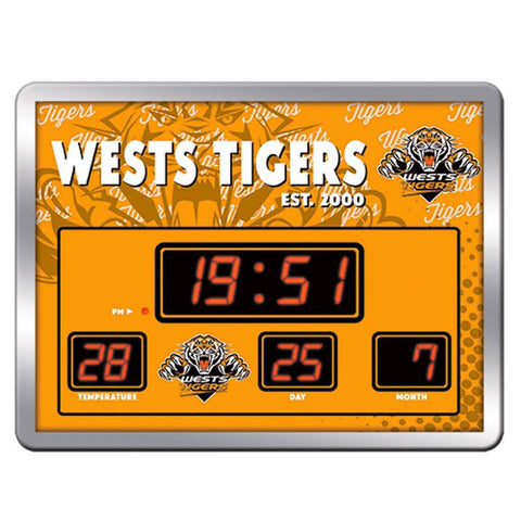 Wests Tigers LED Scoreboard Clock