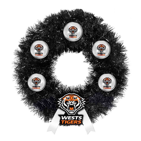 Wests Tigers Xmas Wreath