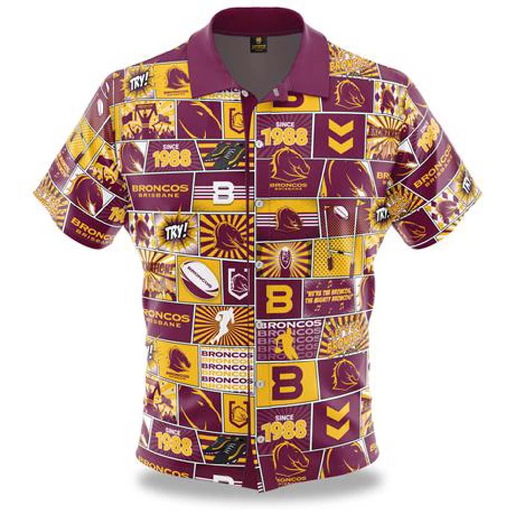 NRL Brisbane Broncos Classic Hawaiian Shirt - Torunstyle