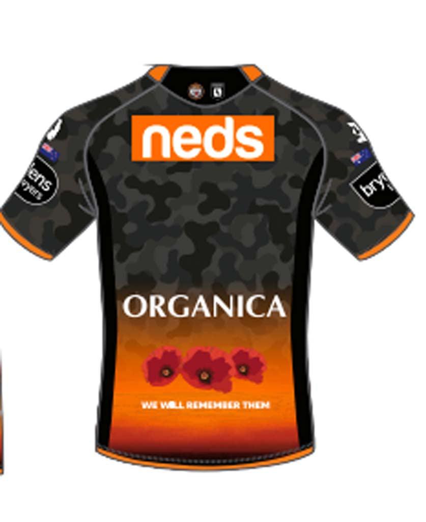 Wests Tigers NRL Commemorative Anzac Jersey Adults & Kids Sizes! T8